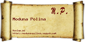 Moduna Polina névjegykártya